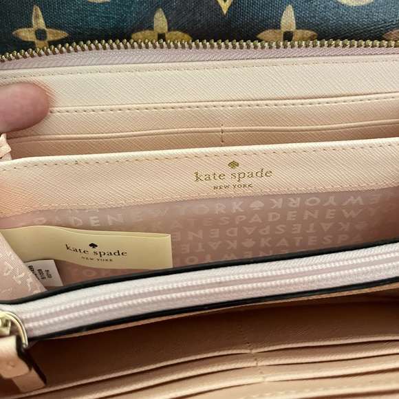 Kate Spade Neda Newbury Lane Saffaino Leather Wallet Blush Pink EUC - Picture 5 of 13